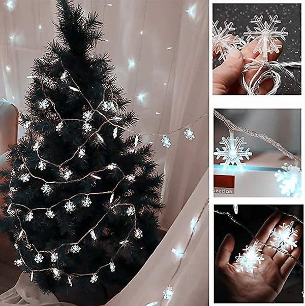 [LCS]Julbelysning, 100 LED Snöflinge Ljusslinga white