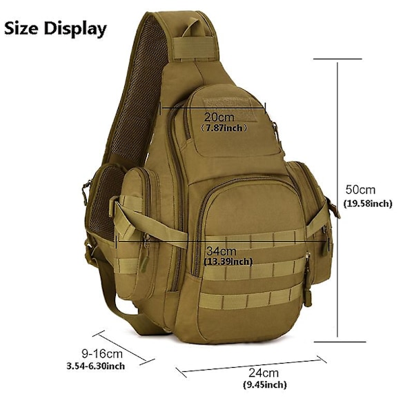 Män 35L Taktisk Axelryggsäck Armé Camping Rese Sling Bag Vattentät Taktisk Militär Vandringsryggsäck CP
