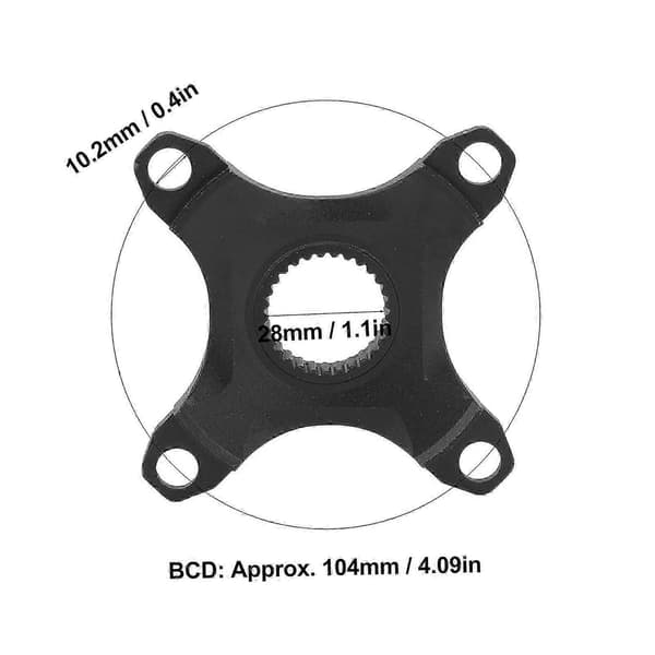 [LCS]Kjedering Spider Adapter 104BCD Legering for Bafang M420 M300 M200 M215 M410 M315 Midtmontert Motorkjedering Solid Normal