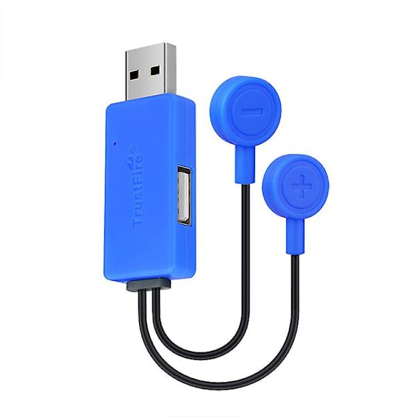 3.7v Multifunktionel 18650 / 26650 Lithium Batterioplader Magnetisk Suge Usb Opladnings- og Afladningsledning