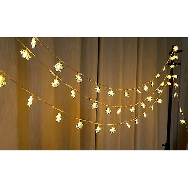 LED Lys Juletre Dekorlampe Utendørs Julelys Snølampe WARM WHITE 6m