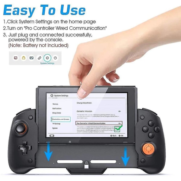 Til Nintendo Switch Gamepad Controller Håndholdt Grip Dobbelt Moto
