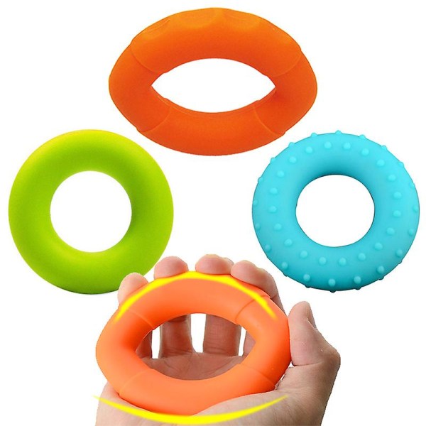 3 st Sport Fitness Handgrepp Muskelstyrketräning Silikon Tungt Grepp Träningsredskap Expander The Trumpet Smooth Type