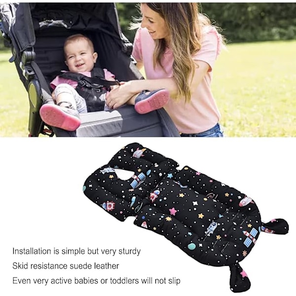 Kudde för barnvagn i bomull, sittdyna för barnvagn, positionering för babysömn, mjuk barnvagnskudde för huvud- och kroppsstöd, barnvagn
