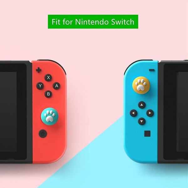 Cat paw pad analoga tumgrepp lock för nintend switch lite ns joycon controller stick skin for switch joy con joystick cover Green blue