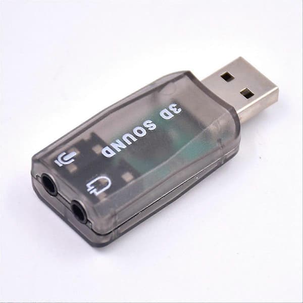 USB eksternt lydkort USB til 3,5 mm stereolydadapter brun