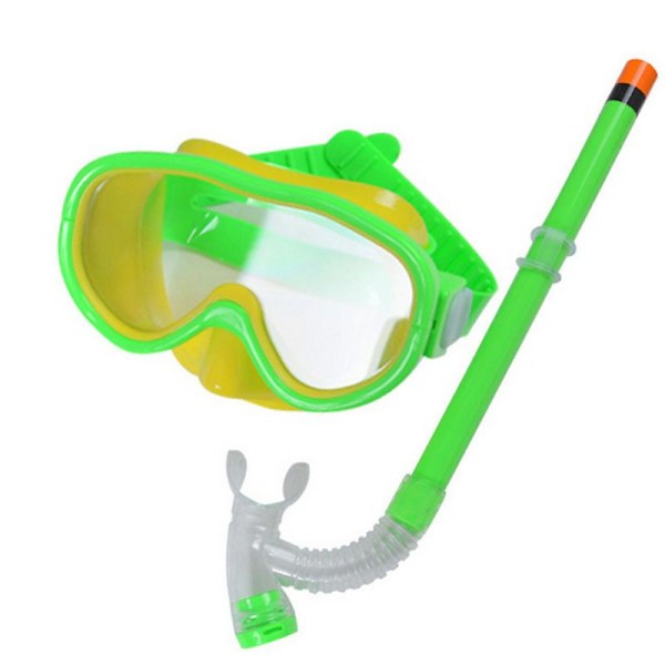 Fashionabla simglasögon för barn med snorkel, undervattenssport, pojkar, flickor, dykarglasögon för barn Green
