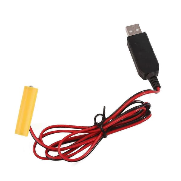 6V AA-paristonpoistajat USB-virtalähde korvaa 4x 1,5V AA kytkimillä 2m
