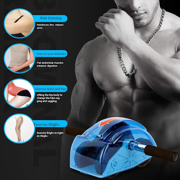 Oller Hjul, abdominale treningshjul for magetrening, firehjuls abdominalt treningshjul slitesterk trening Ab