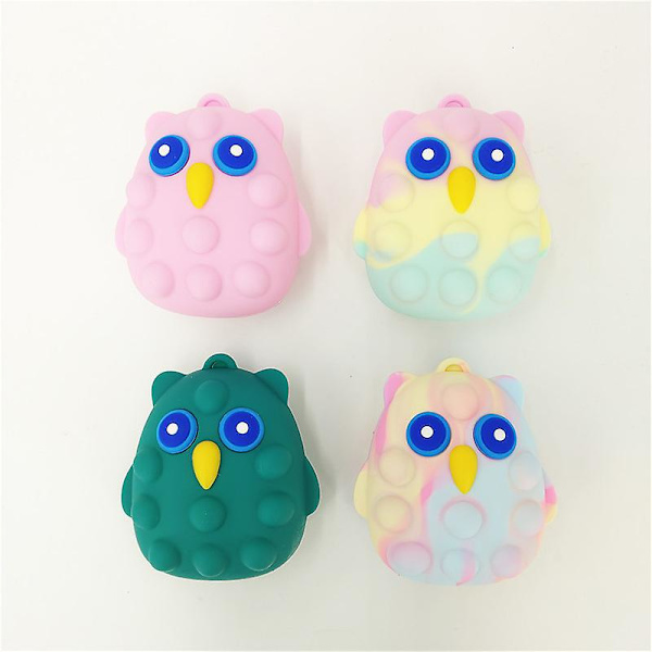 Push Bubble Fidget Leksak Portabel Silikon Dekompressionsleksaker Tanketräning Pusselspel För Tie-dyed Macarons
