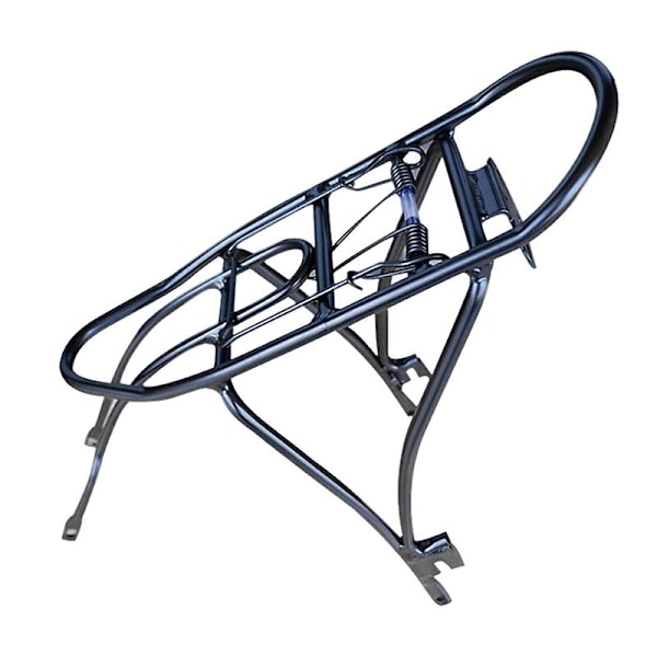 20 tums cykelpakethållare bak i aluminiumlegering för hopfällbar cykel Black With Spring Clip
