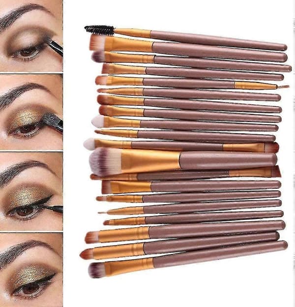 Make-up børstesæt 20 dele Make-up børstesæt Make-up børstesæt etui Make-up
