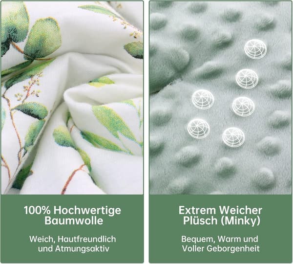 Babyteppe bilstol sovepose 90x90 cm mykt teppe
