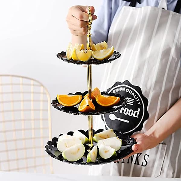 [LCS] Kakefat i flere etasjer, fruktfat black