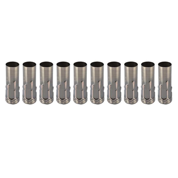 10 stk. E14 metalrør til stearinlyslampeholder Lampefod Belysningstilbehør 25x80mm Bronze