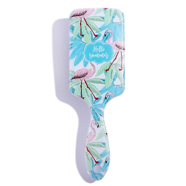 Hårkam Entwirrende Hårbørste Luftpute Hårbørste Salong Frisør Rett Krøllete Hårkam Kvinner Padle Entwirrer Hårbørste Flamingo Blue