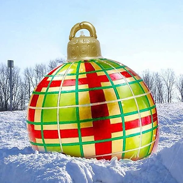 Stor Jule PVC Oppblåsbar Dekorert Ball S1