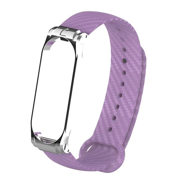 [LCS]TPE Elastisk Smart Håndledsrem Armbånd til Xiaomi MI Band 4 Mørkeblå Purple