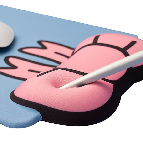 Musmatta med rosett för handleden och handstöd för tangentbord pink