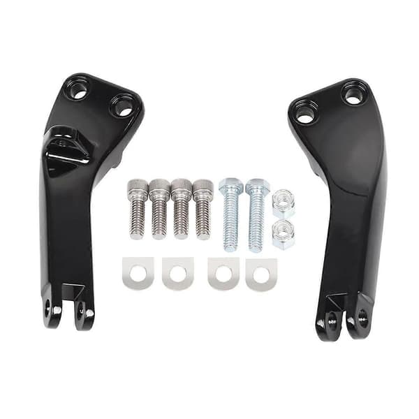 [LCS] Bakre passasjerfothvilerbrakett for Dyna Low Super Glide FXD Black