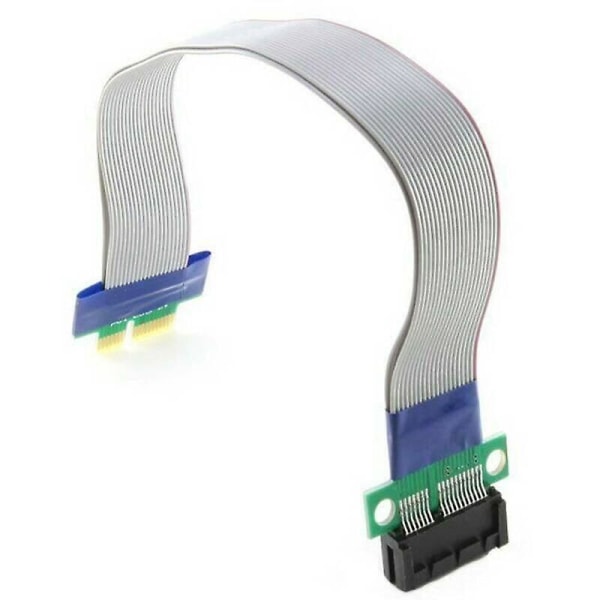PCI-Express PCI-E 1X Riser-kort Ribbon Extender Flex Flyttningskabel Silver