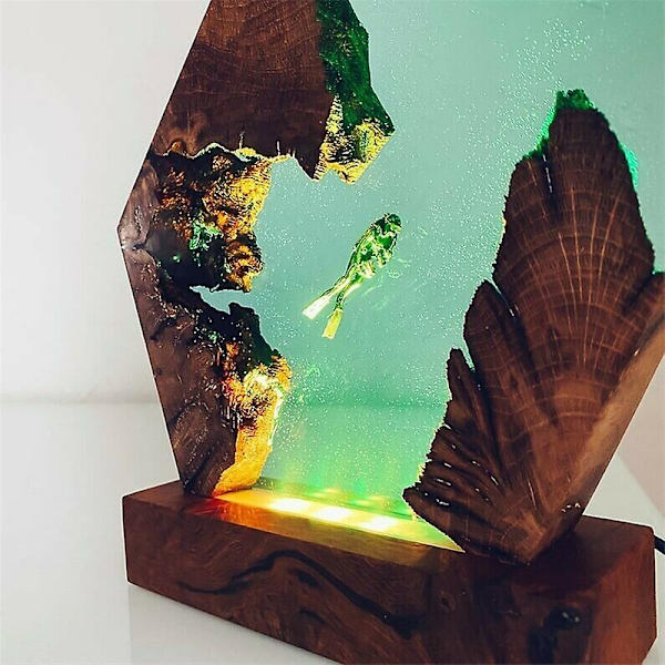 Dykkerlampe USB Skrivebordslampe Unik Hjemmeinnredning Resin Dekorativt Ornament For Kontor Fargerik Rgb