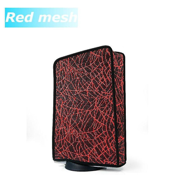 Pölytiivis suojus Yhteensopiva PS5-konsolin kanssa, suojaava pestävä naarmuuntumista estävä pölysuojus Yhteensopiva Sony PS5 -lisävarusteiden kanssa. Red mesh