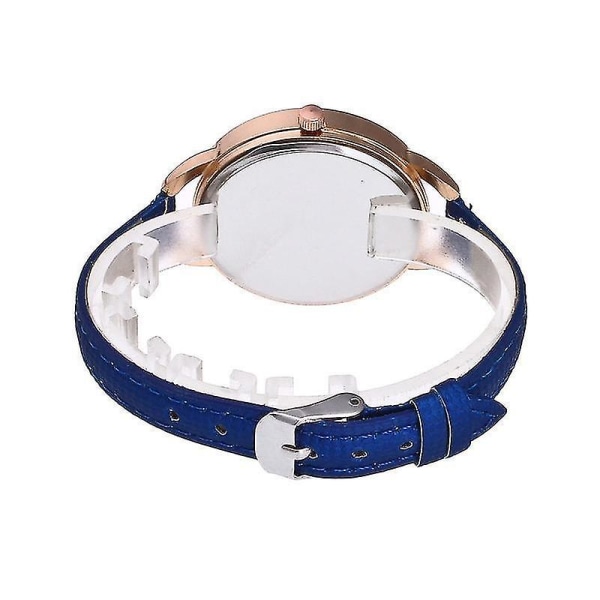 Mode Korslinje Läderarmband Damklänning Kvarts Klocka
