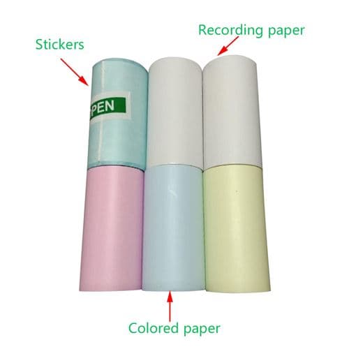 [LCS] Printerpapir til mini termisk printer 57 mm 6 stk. - Flerfarvet