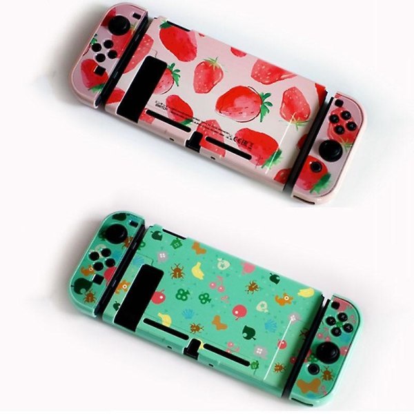 Hårt skal case för nintendo switch konsol skydd söt anime rosa joy con cover hölje skal ns tillbehör A813