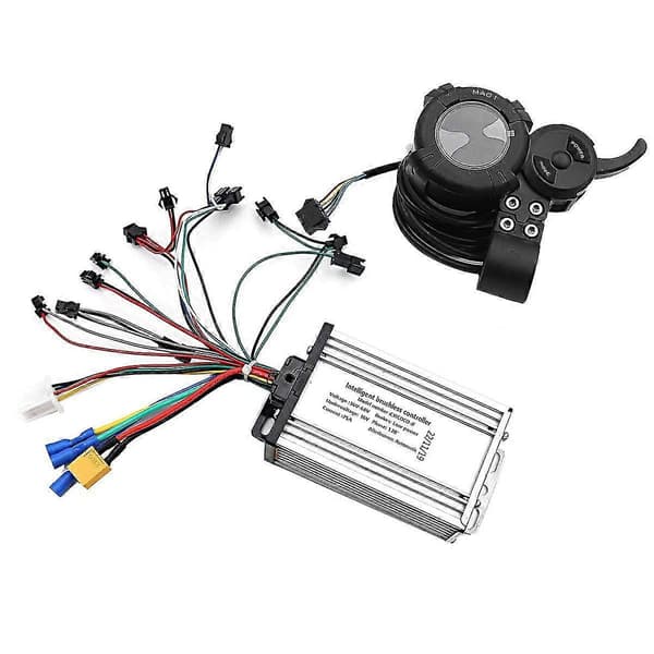 [LCS] Elektrisk løbehjul 36v-60v 25a børsteløs controller+36v-72v Ma01 LCD-display til 6-rørs universal Con SilverBlack