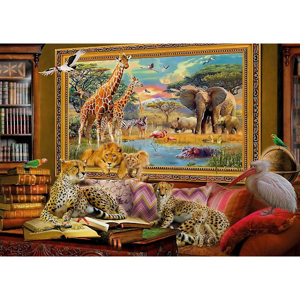 1000 Brikker Puslespil Voksen Puslespil Genbrugsmateriale Puslespil Afslapning Meditation Wild animals