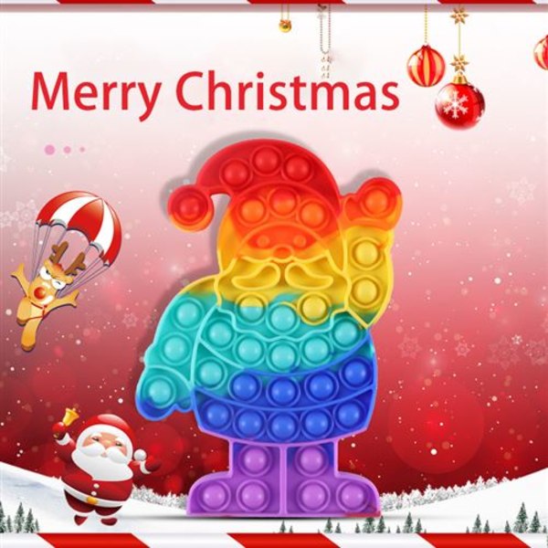 Push Pop It Fidget Ti-smart? Silikon [Julenissen] Multi-couleu