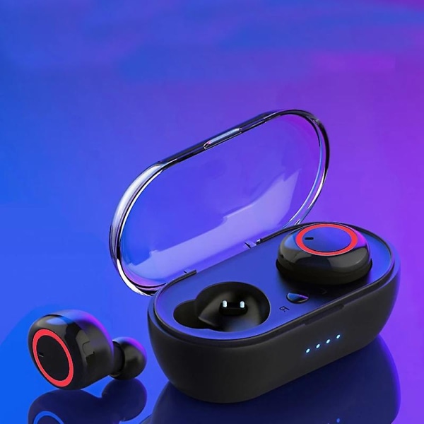 Bluetooth hörlurar för Iphone Android trådlösa hörlurar Vattentäta Black Red