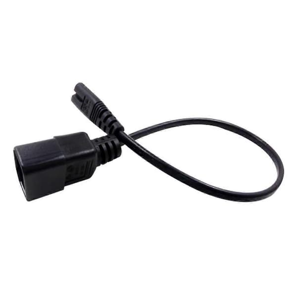 IEC 320 C14 hann til C7 hunn strømforlengelseskabel erstatning 30cm