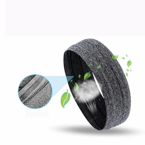 Naisten Miesten Kosteutta Siirtävä Urheilupanta Hikinauha Pääpannat Jooga Kuntosali Fitness Gray 2PCS