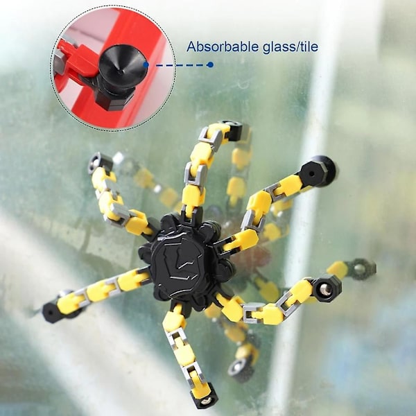 Vriden och Deformerad Robot Rolig Fidget Spinner Sensorisk Leksak Yellow