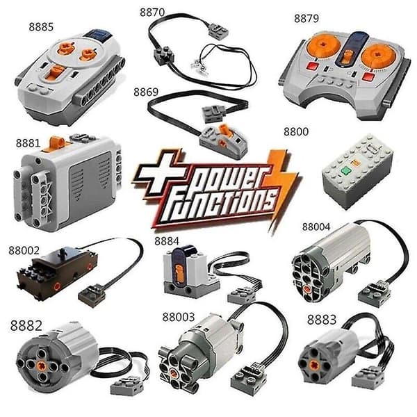 Power Functions Alle deler Technic Motor Fjernkontroll Mottaker Batteriboks Parti For Lego Train Motor