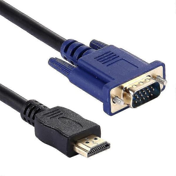 1,8 m HDMI han til VGA han 15-pin videokabel (sort)