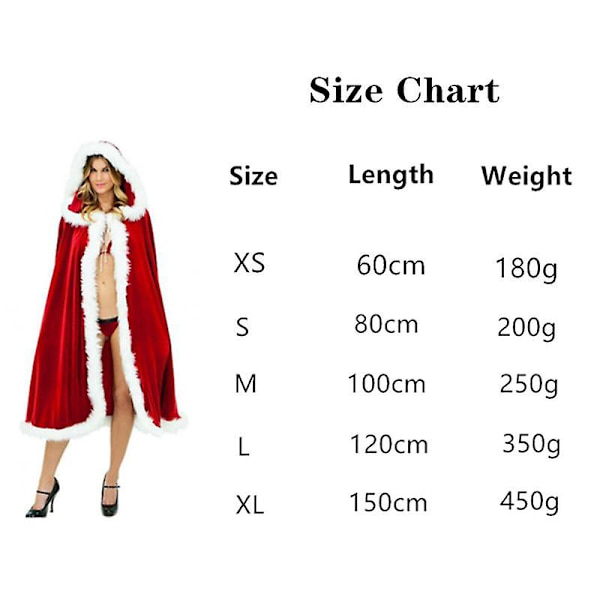 Julemandskappe Kappe Cosplay Kostume L(120cm)