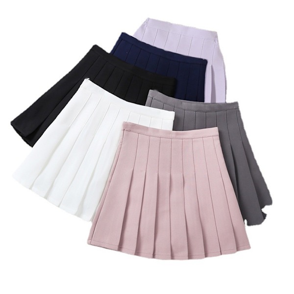 A-linjeformad barnkjol kort plisserad kjol Rosa. Säkerhetsshorts 120cm Pink. Säkerhetsbyxor