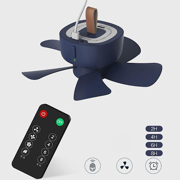 Fjernbetjening Timing USB Loftventilator Luftkøler 4 Hastigheds Ventilator Til Seng Camping Dropshipping