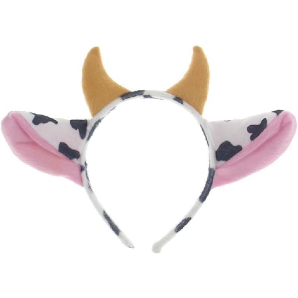 Panta eläinkorvilla, lehmänkorvilla ja sarvilla, juhla cosplay hiusrusetti naamiaisasuste