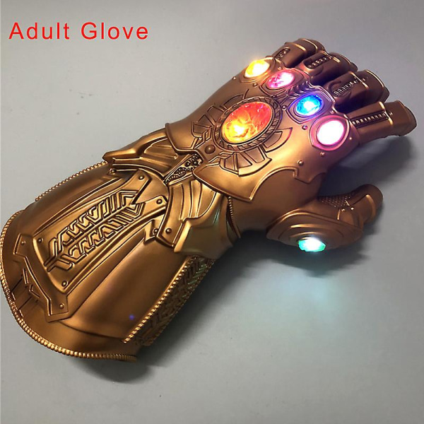 Avengers Thanos Cosplay Handske Pvc Led Handskar Leksaker Gåva Halloween Cosplay Rekvisita För Vuxna