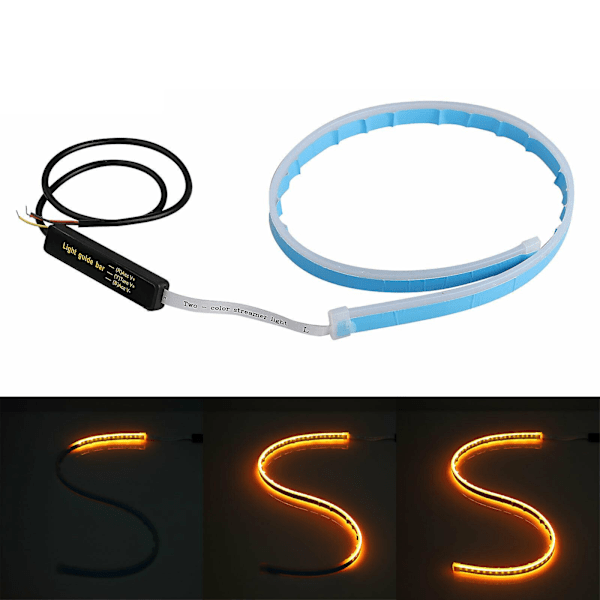 Bil LED Lyslist Frontlykter DRL Dynamiske Blinklys Bil Lyslist