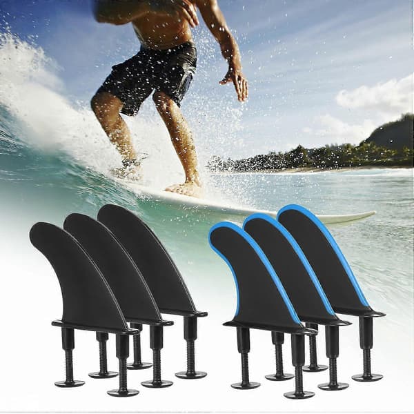 3 stk. bløde surfbrætfinner med skruer 4,5 tommer surfbrætfinner til blødt surfbræt longboard surfing tilbehør