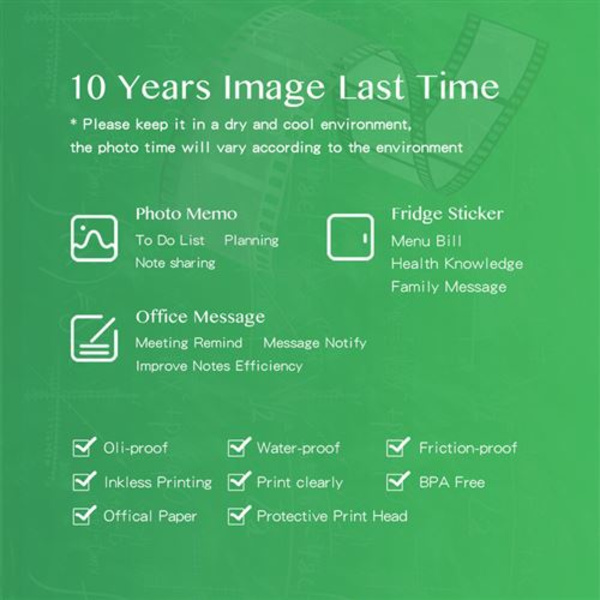 Termisk papir til PeriPage mini printer 56 mm 3 ruller Hvid