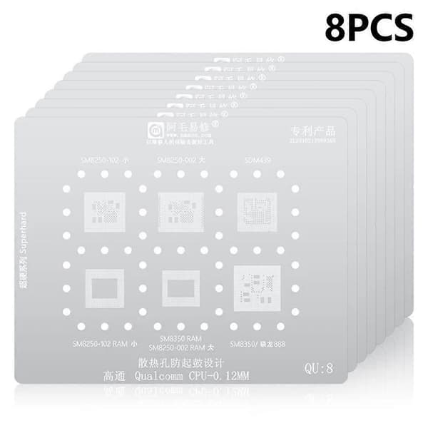 [LCS]AMAOE QU1-8 8 stk. Tin Planting Net Kit Varmeafledningsdesign til Qualcomm QU1-8 System