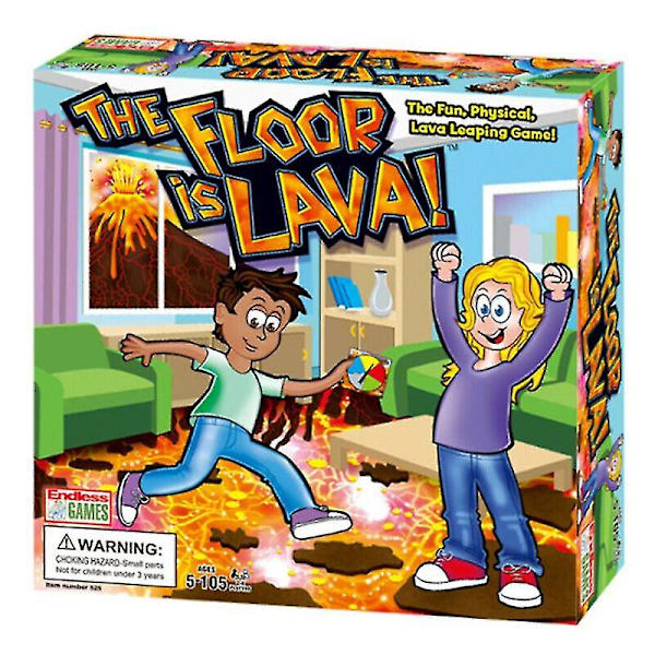 Lava-hoppning! Golvet är lava! Lättspelat brädspel för