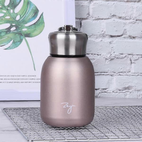 Mini kaffetermos bärbar resevattenflaska isolerad termoflaska Pink(300ml) 300ML